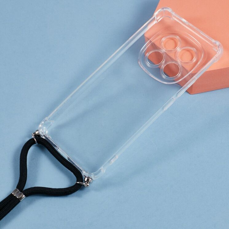 Захисний чохол UniCase AirBag with Strap для Xiaomi Redmi Note 14 Pro Plus - Transparent: фото 2 з 5