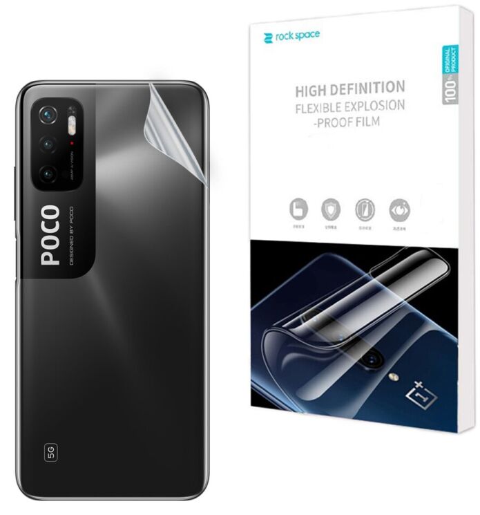 Захисна плівка на задню панель RockSpace Explosion-Proof SuperClear для Xiaomi Redmi Note 10 5G / Poco M3 Pro: фото 1 з 9