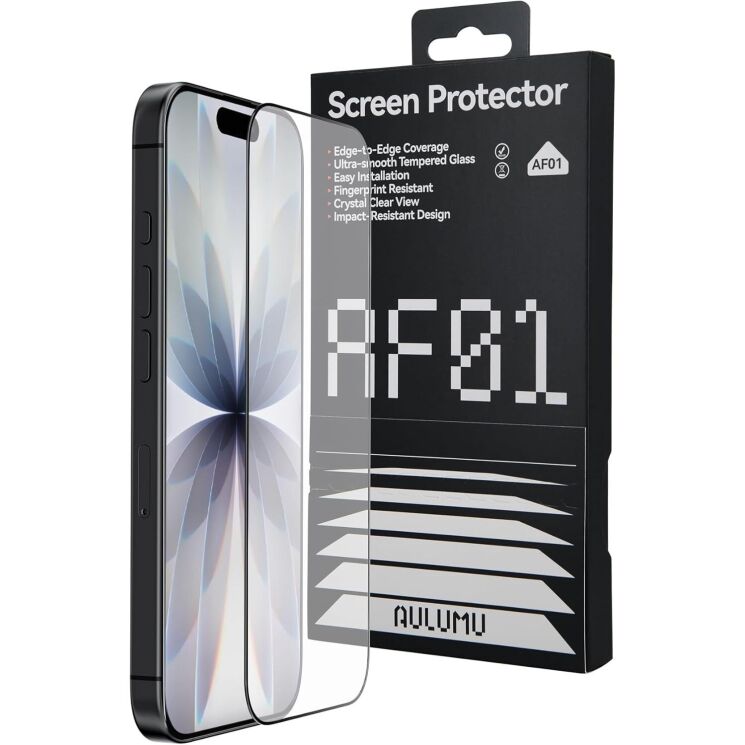 Защитное стекло AULUMU AF01 Crystal Clear Screen Protector для iPhone 17 Pro - Black (422741B) Защитное стекло AULUMU AF01 Crystal Clear Screen Protector для iPhone 17 Pro - Black: фото 1 из 10