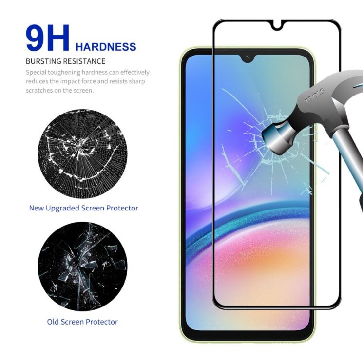 Защитное стекло HAT PRINCE Full Glue Cover для Samsung Galaxy A05s (A057) - Black: фото 3 из 10