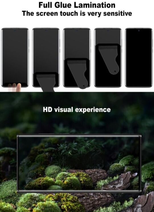 Защитное стекло IMAK 3D Curved Glass with Positioning Framework для Samsung Galaxy S22 Ultra (S908) - Black: фото 7 из 8