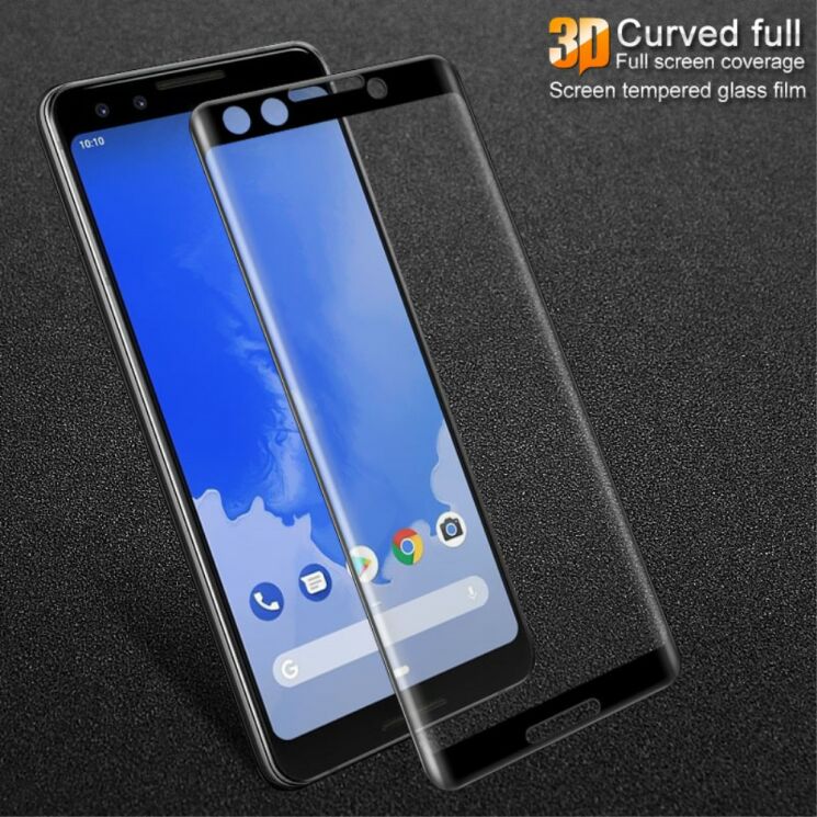 Защитное стекло IMAK Curved Full Cover для Google Pixel 3 XL - Black: фото 5 из 7