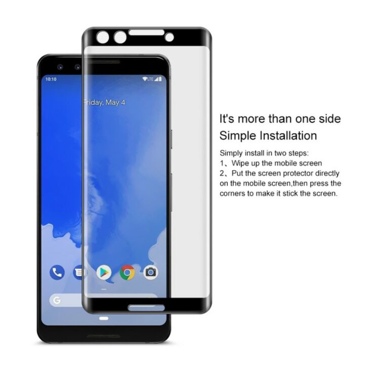 Защитное стекло IMAK Curved Full Cover для Google Pixel 3 XL - Black: фото 7 из 7
