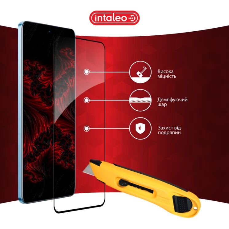 Защитное стекло Intaleo Full Glue для Realme 12 / 12 Plus - Black: фото 6 из 9