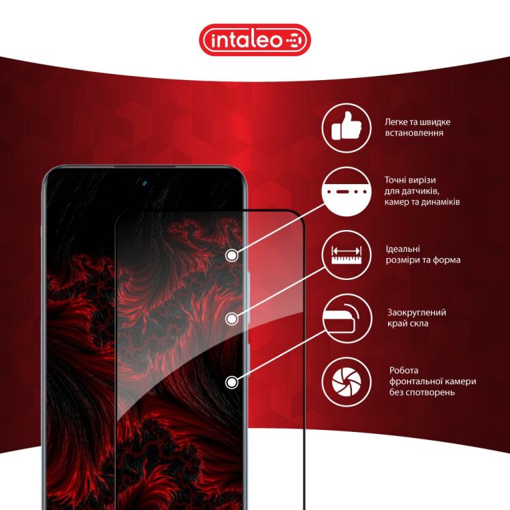 Защитное стекло Intaleo Full Glue для Realme 12 / 12 Plus - Black: фото 4 из 9