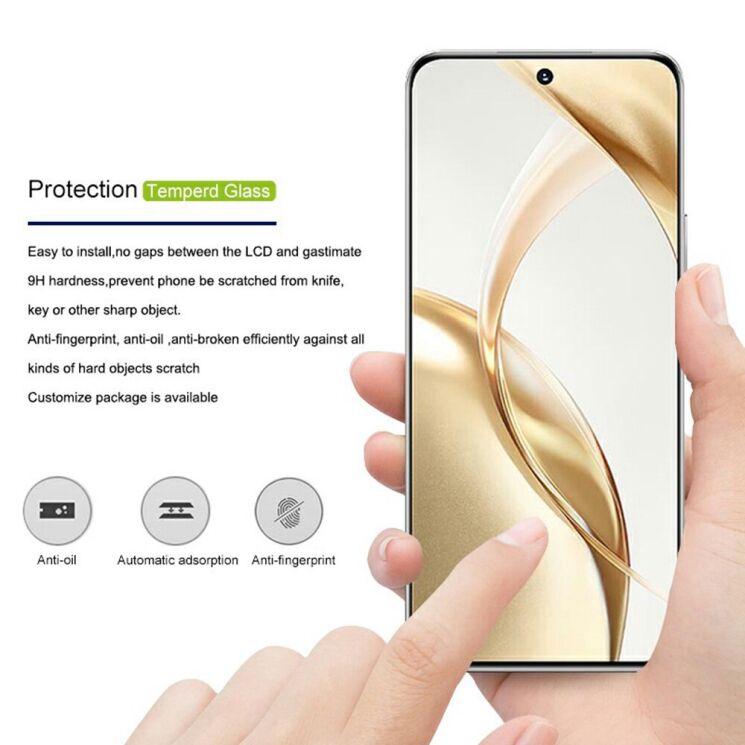 Захисне скло MOCOLO 3D Curved Full Size для Honor 200 - Black: фото 4 з 8