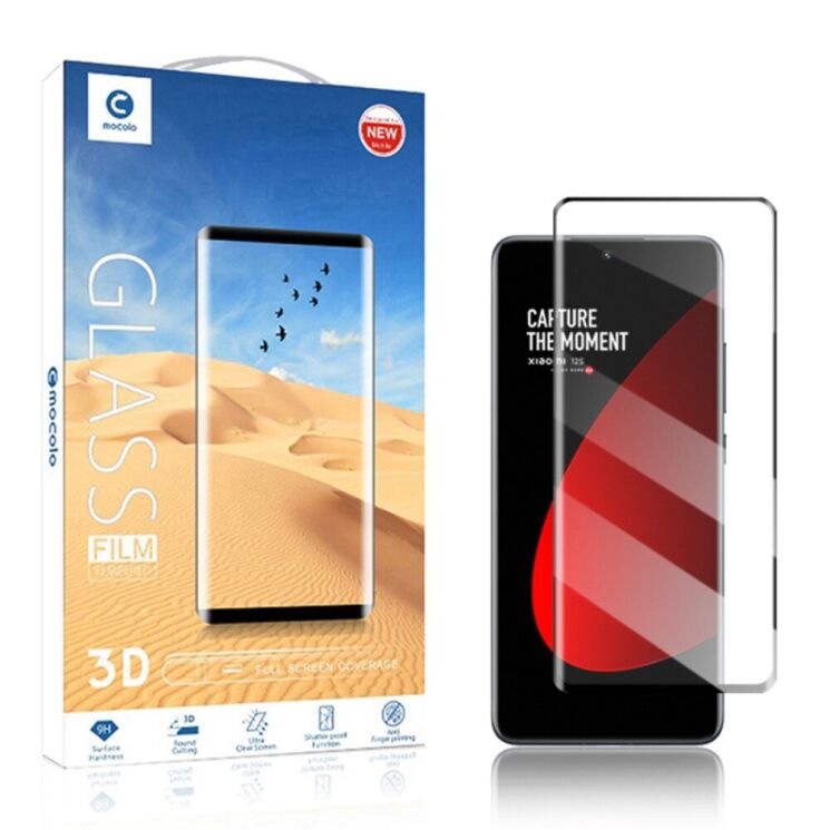 Защитное стекло MOCOLO 3D Curved Full Glue для Xiaomi 12 / 12X - Black: фото 4 из 11