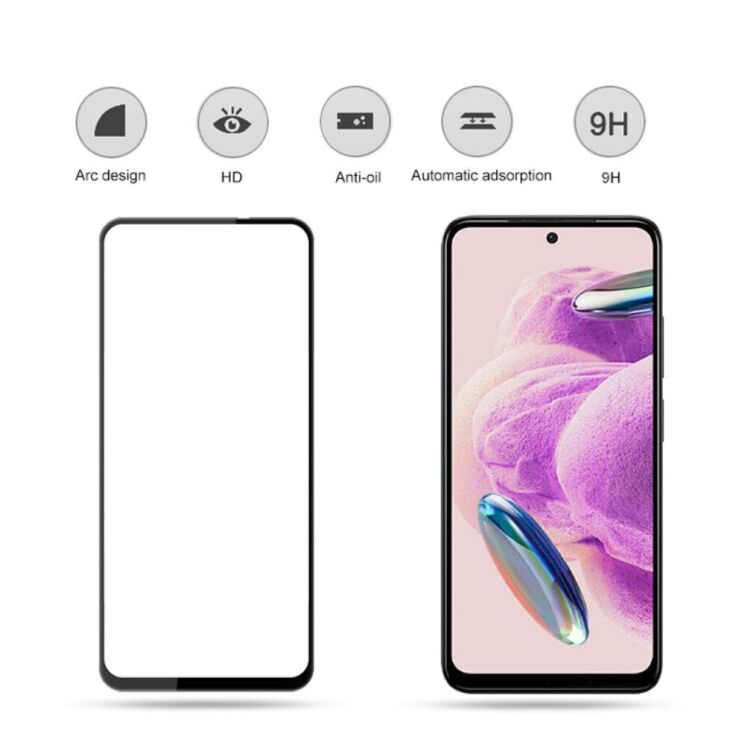 Защитное стекло MOCOLO Full Glue Cover для Xiaomi Redmi Note 12S - Black: фото 3 из 9
