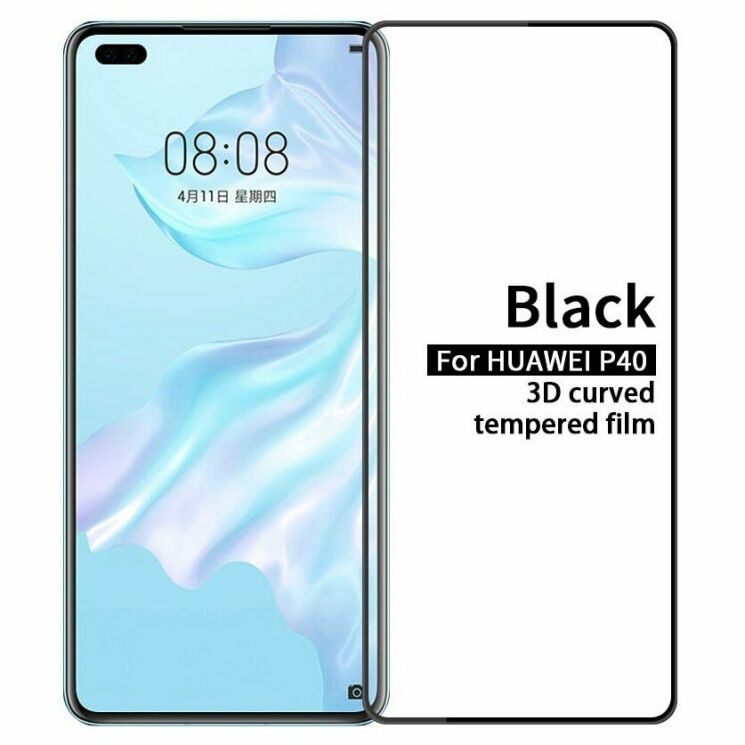 Защитное стекло MOFI 3D Curved Edge для Huawei P40 - Black: фото 1 из 13