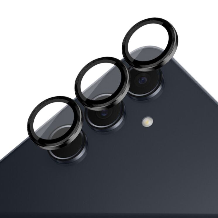 Захисне скло на камеру (3шт) NORTHJO Camera Lens Glass для Samsung Galaxy A55 (A556) - Black: фото 2 з 5