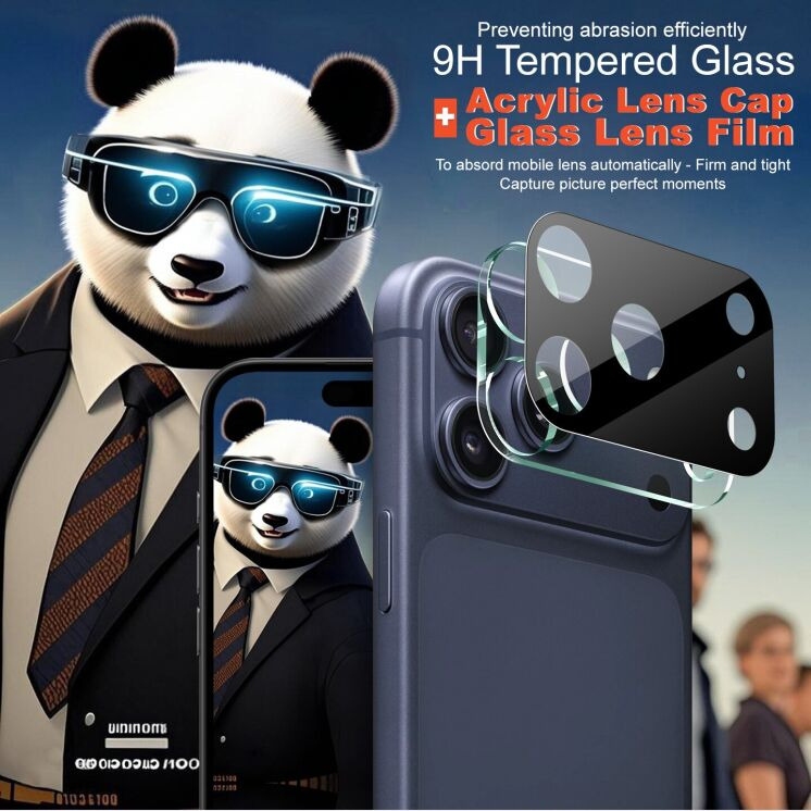 Захисне скло на камеру IMAK Black Glass Lens для iPhone 18 Pro Max - Black: фото 4 з 8