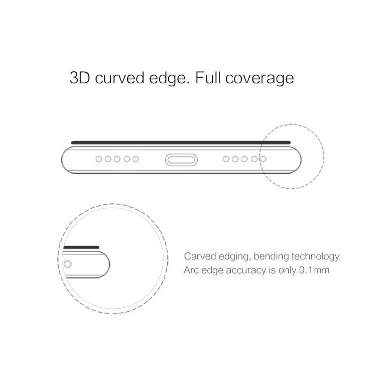 Захисне скло NILLKIN 3D CP+ MAX для Huawei P20 Pro - Black: фото 4 з 6