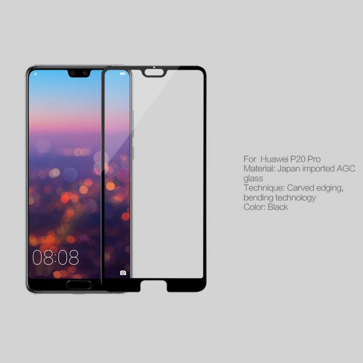 Захисне скло NILLKIN 3D CP+ MAX для Huawei P20 Pro - Black: фото 3 з 6