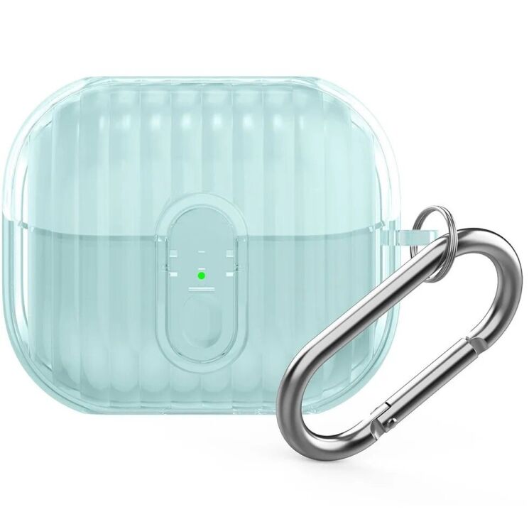Защитный чехол AHASTYLE WG161 для Samsung Galaxy Buds 3 / Buds 3 Pro / Buds 3 FE - Transparent Blue: фото 1 из 6