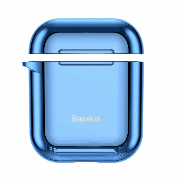 Защитный чехол BASEUS Shining Hook Case для Apple AirPods 1 / 2 - Blue: фото 1 из 25