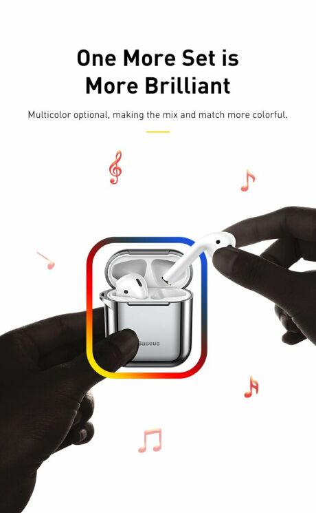 Защитный чехол BASEUS Shining Hook Case для Apple AirPods 1 / 2 - Gold: фото 12 из 25