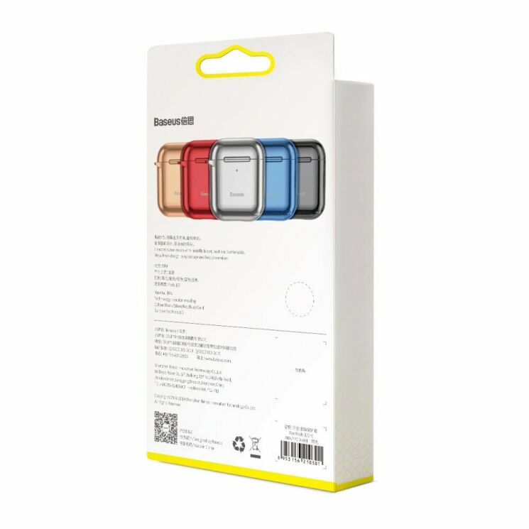 Защитный чехол BASEUS Shining Hook Case для Apple AirPods 1 / 2 - Blue: фото 9 из 25
