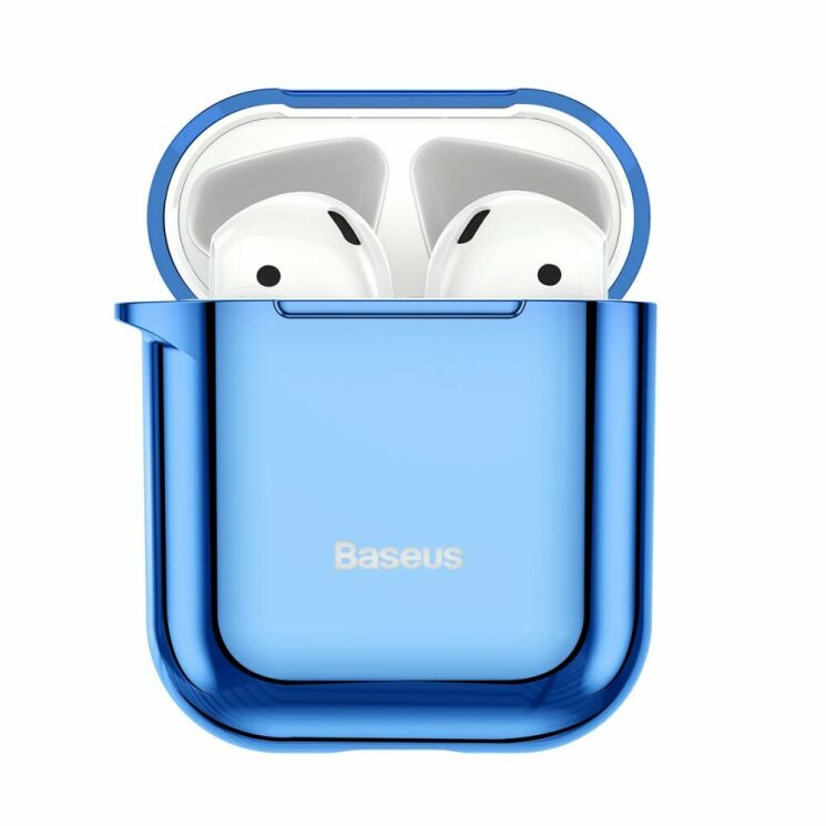 Защитный чехол BASEUS Shining Hook Case для Apple AirPods 1 / 2 - Blue: фото 6 из 25
