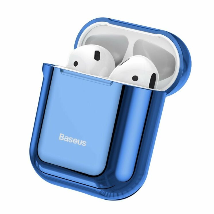 Защитный чехол BASEUS Shining Hook Case для Apple AirPods 1 / 2 - Blue: фото 3 из 25