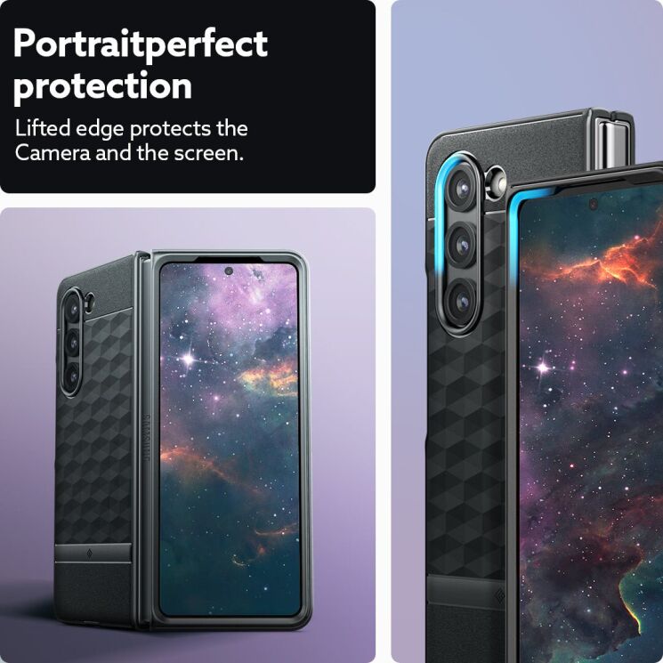 Защитный чехол Caseology Parallax (FF) by Spigen для Samsung Galaxy Fold 5 - Matte Black: фото 9 из 11