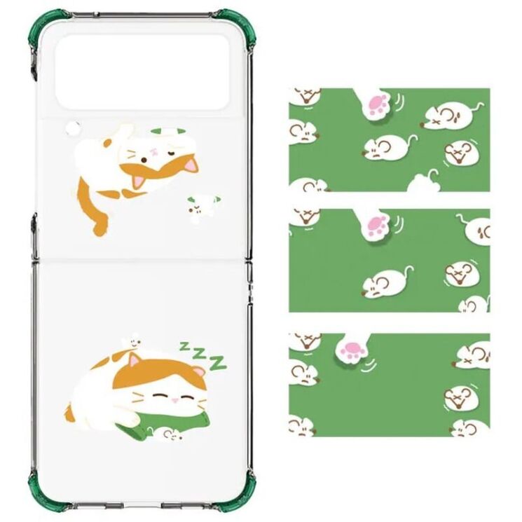 Защитный чехол Cat Catching Fish Case для Samsung Galaxy Flip 4 (GP-FPF721HIAWW) - Transparent: фото 2 из 2
