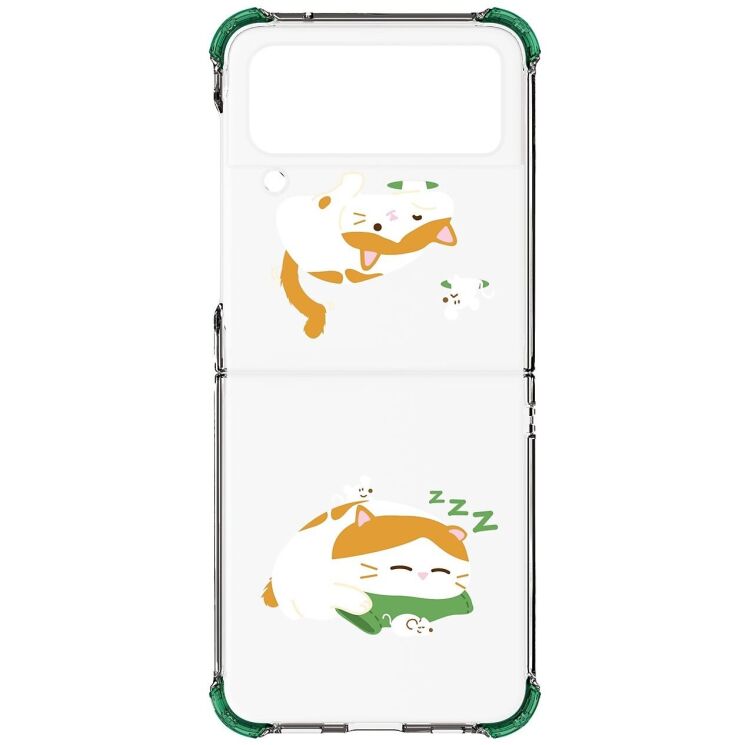 Защитный чехол Cat Catching Fish Case для Samsung Galaxy Flip 4 (GP-FPF721HIAWW) - Transparent: фото 1 из 2