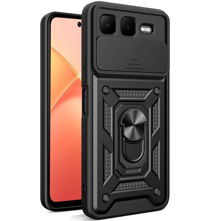 Захисний чохол Deexe Armor Shield для Infinix Smart 10 Plus - Black: фото 1 з 9