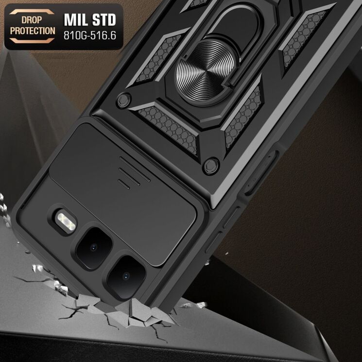 Захисний чохол Deexe Armor Shield для Infinix Smart 10 Plus - Black: фото 2 з 9