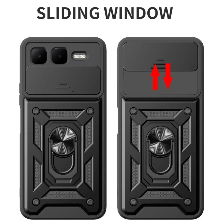 Захисний чохол Deexe Armor Shield для Infinix Smart 10 Plus - Black: фото 8 з 9