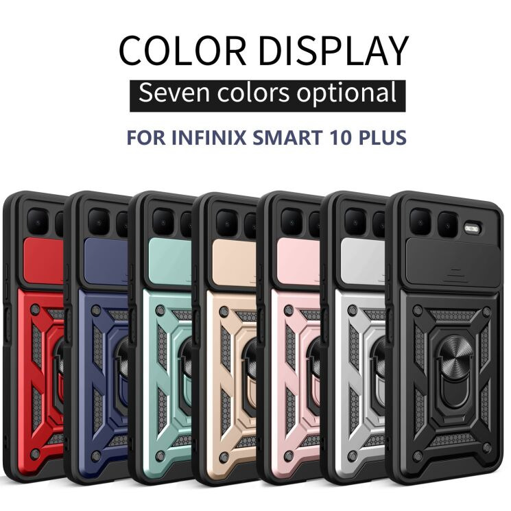 Захисний чохол Deexe Armor Shield для Infinix Smart 10 Plus - Black: фото 9 з 9