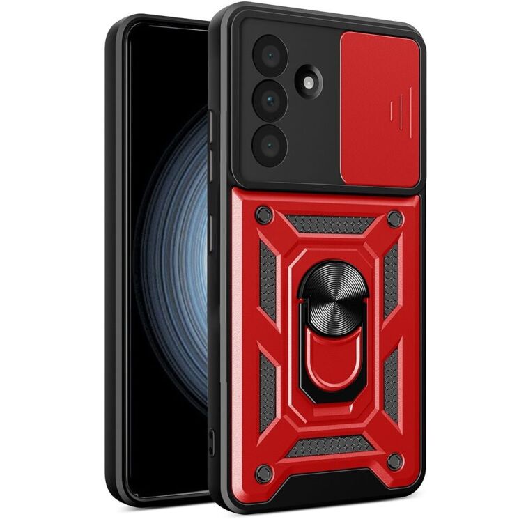 Захисний чохол Deexe Armor Shield для Samsung Galaxy A56 (A566) - Red: фото 1 з 9