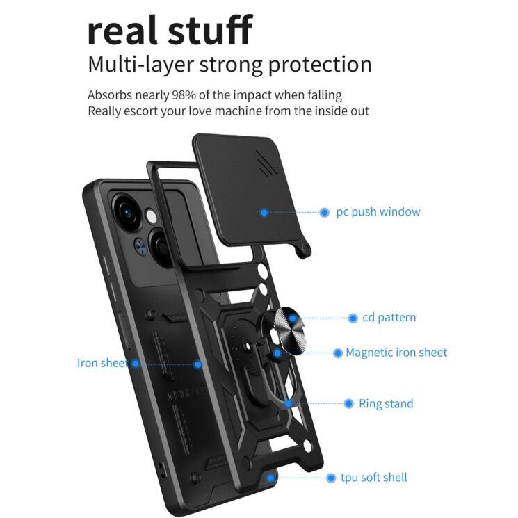 Защитный чехол Deexe Armor Shield для TECNO Spark Go 1 - Blue: фото 5 из 9