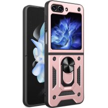 Защитный чехол Deexe Armor Shield (FF) для Samsung Galaxy Flip 6 - Rose Gold: фото 1 из 10
