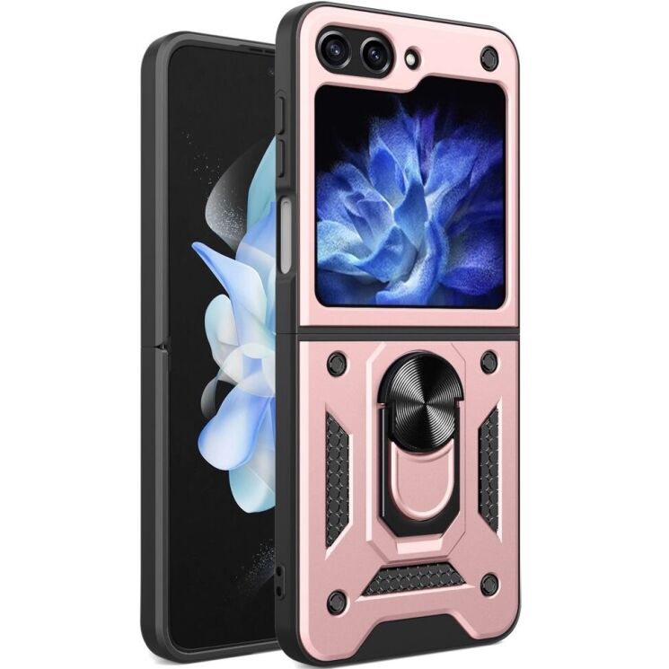 Защитный чехол Deexe Armor Shield (FF) для Samsung Galaxy Flip 6 - Rose Gold: фото 1 из 10