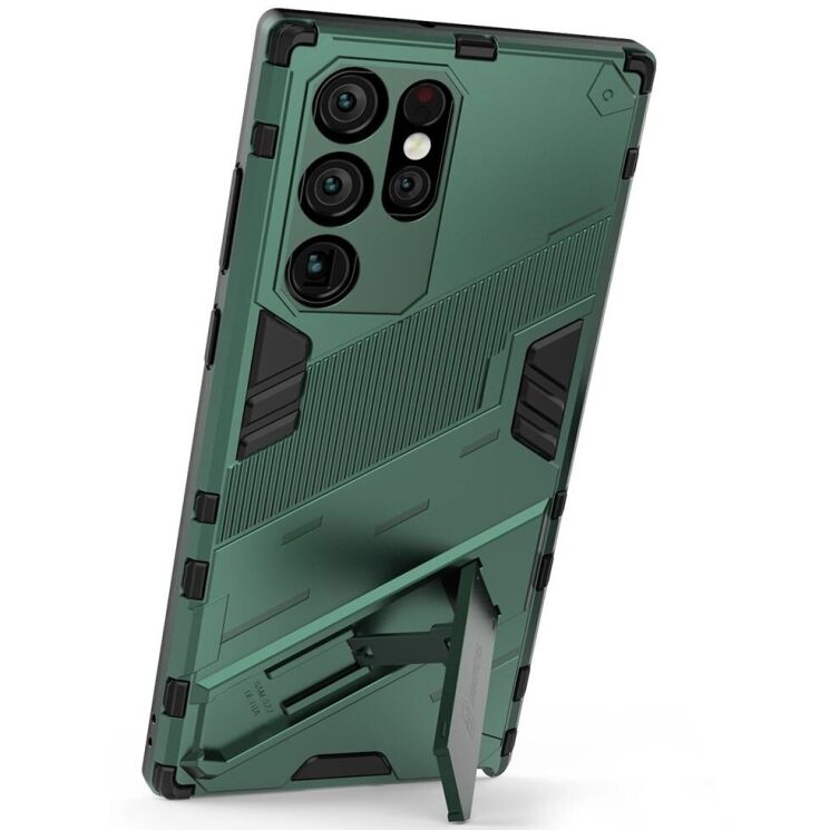 Защитный чехол Deexe Bibercas для Samsung Galaxy S22 Ultra (S908) - Green: фото 3 из 8