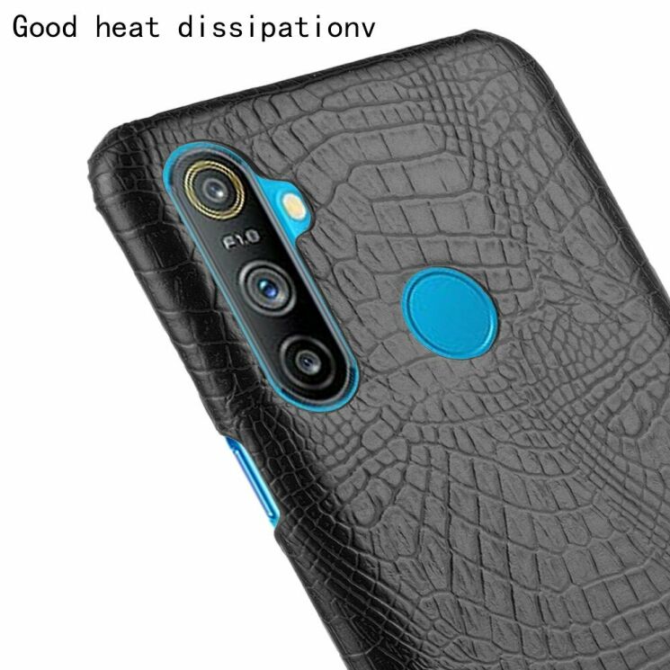 Захисний чохол Deexe Croco Style для Realme C3 - Black: фото 5 з 5