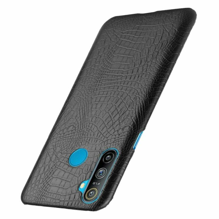 Захисний чохол Deexe Croco Style для Realme C3 - Black: фото 3 з 5