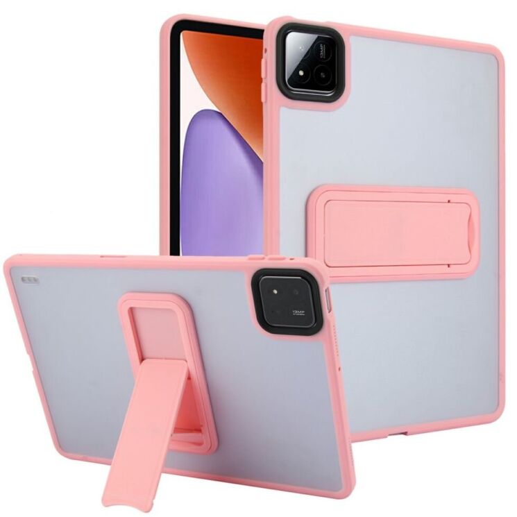 Захисний чохол Deexe Crystal Kickstand для Xiaomi Pad 7 / 7 Pro - Pink: фото 1 з 10