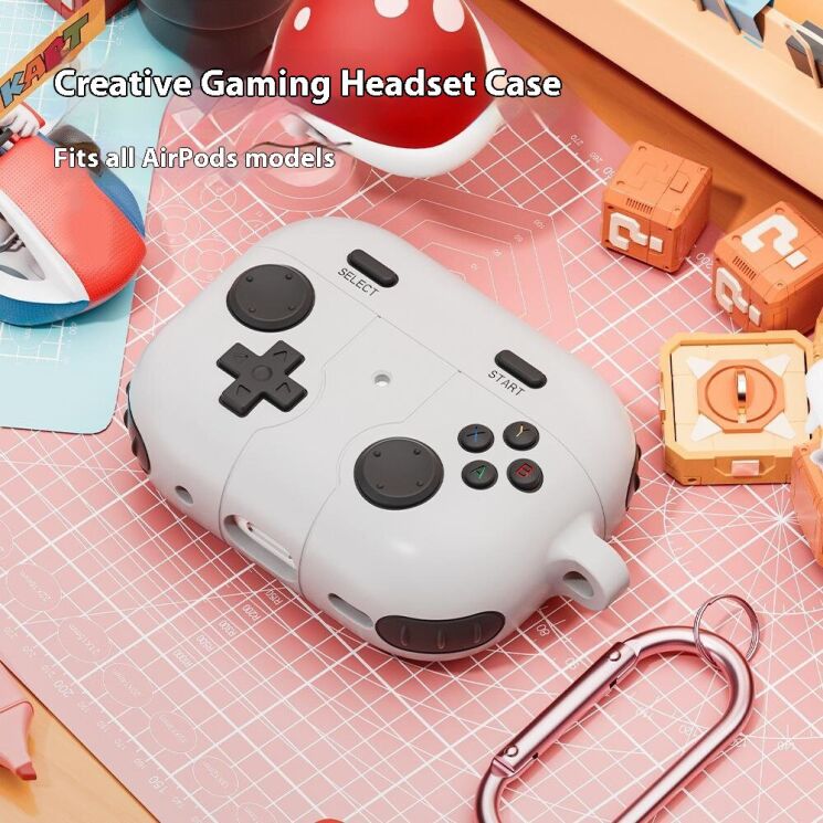 Защитный чехол Deexe Game Console для AirPods Pro 3 - Grey: фото 4 из 8