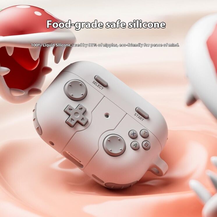 Защитный чехол Deexe Game Console для AirPods Pro 3 - Grey: фото 6 из 8