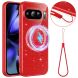 Защитный чехол Deexe Glitter Case with MagSafe для Google Pixel 10 Pro - Red (385926R). Фото 1 из 7