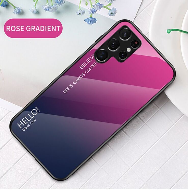 Защитный чехол Deexe Gradient Color для Samsung Galaxy S22 Ultra - Rose: фото 2 из 9