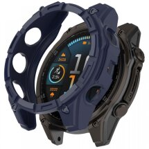 Защитный чехол Deexe Hollow Cover для Garmin Fenix 8 (47mm) - Midnight Blue: фото 1 из 3
