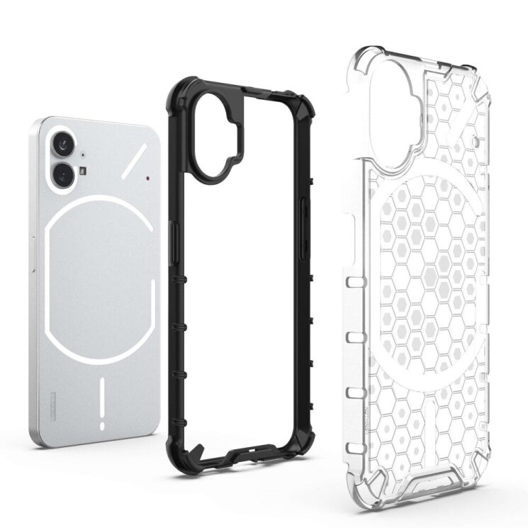 Защитный чехол Deexe Honeycomb Series для Nothing Phone (1) - Grey: фото 4 из 5