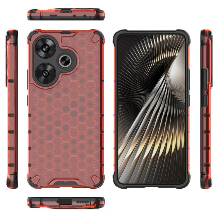 Защитный чехол Deexe Honeycomb Series для Xiaomi Poco F6 - Black: фото 5 из 5
