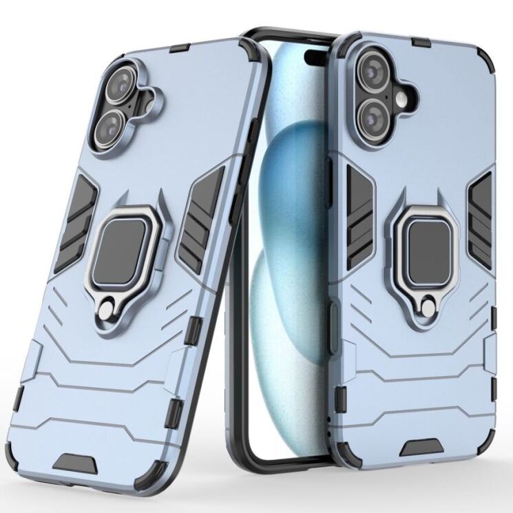 Защитный чехол Deexe Hybrid Case для Apple iPhone 16 Plus - Blue: фото 1 из 6