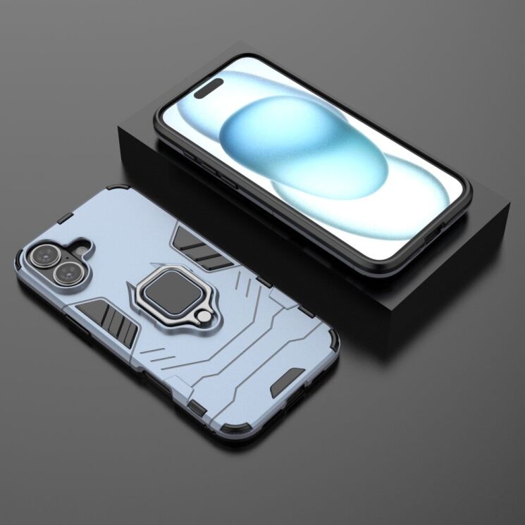 Защитный чехол Deexe Hybrid Case для Apple iPhone 16 Plus - Blue: фото 4 из 6