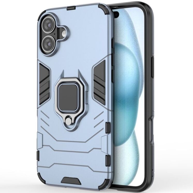 Защитный чехол Deexe Hybrid Case для Apple iPhone 16 Plus - Blue: фото 2 из 6