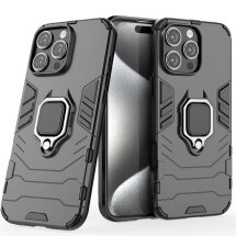 Защитный чехол Deexe Hybrid Case для Apple iPhone 16 Pro Max - Black: фото 1 из 6