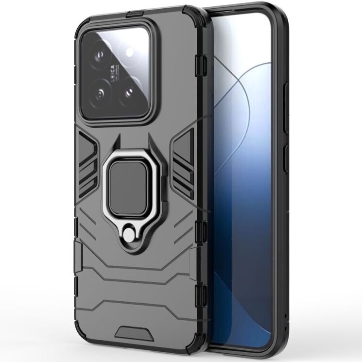 Защитный чехол Deexe Hybrid Case для Xiaomi 14 - Black: фото 1 из 6